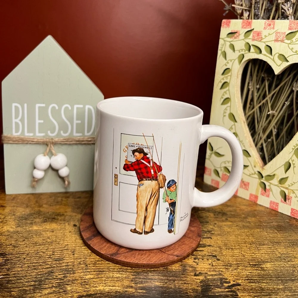 Set of 4 Vintage Norman Rockwell Collectors Mugs 1987 Museum Collections, Inc. - Picture 4 of 15
